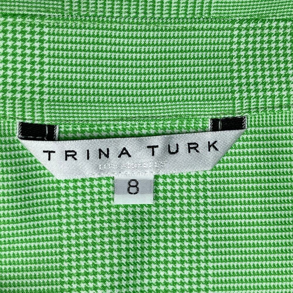 Trina Turk Jannise 3 plaid Cropped Jumper size 8 Collared Short sleeve jumpsuit - Picture 4 of 12